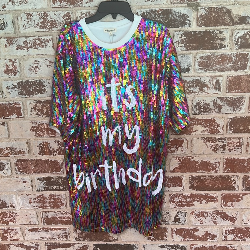 SEQUIN T-SHIRT DRESS